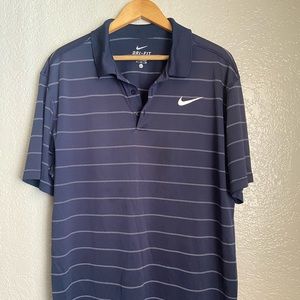 Blue Nike Dri Fit Polo